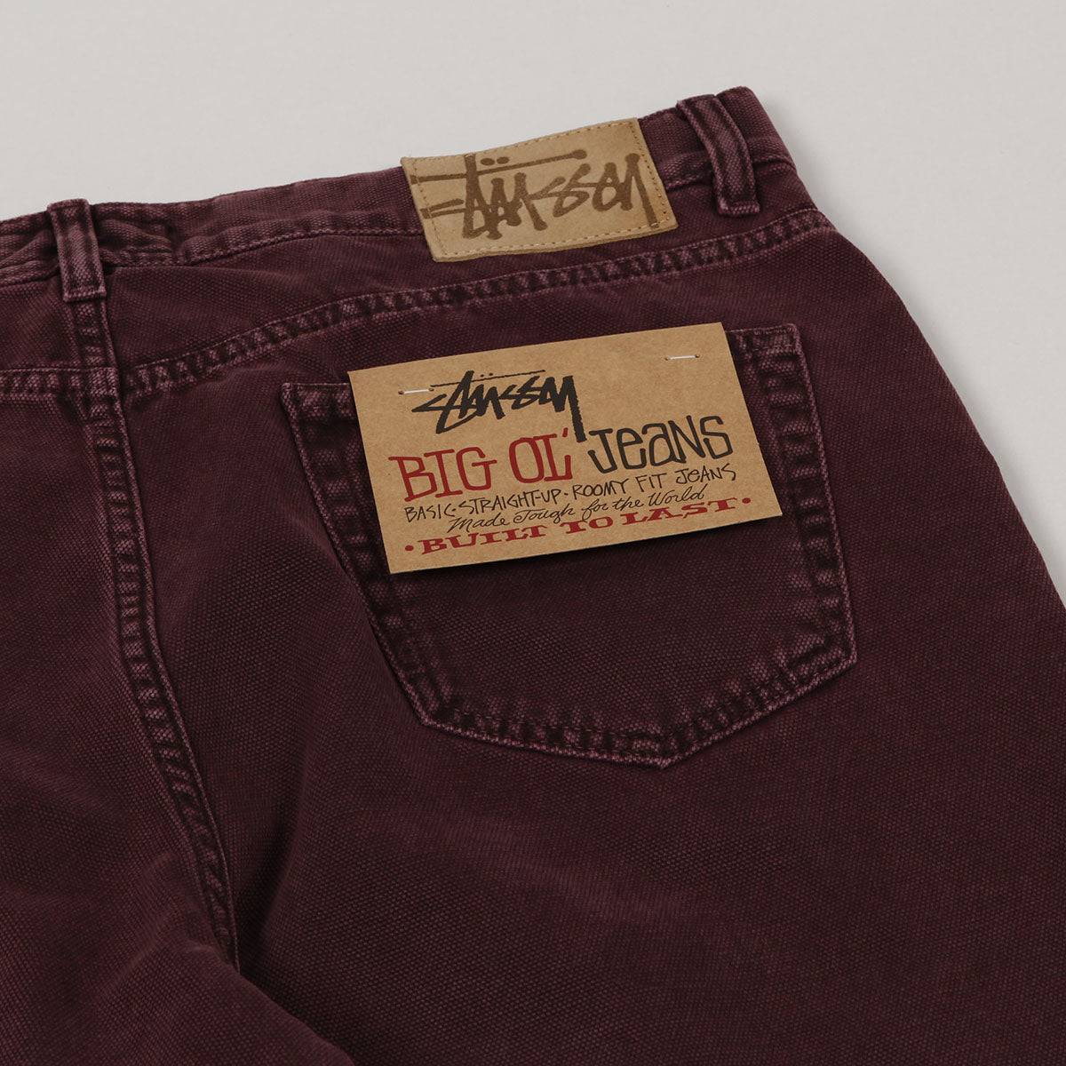 Stussy Washed Canvas Big Ol Jeans Purple