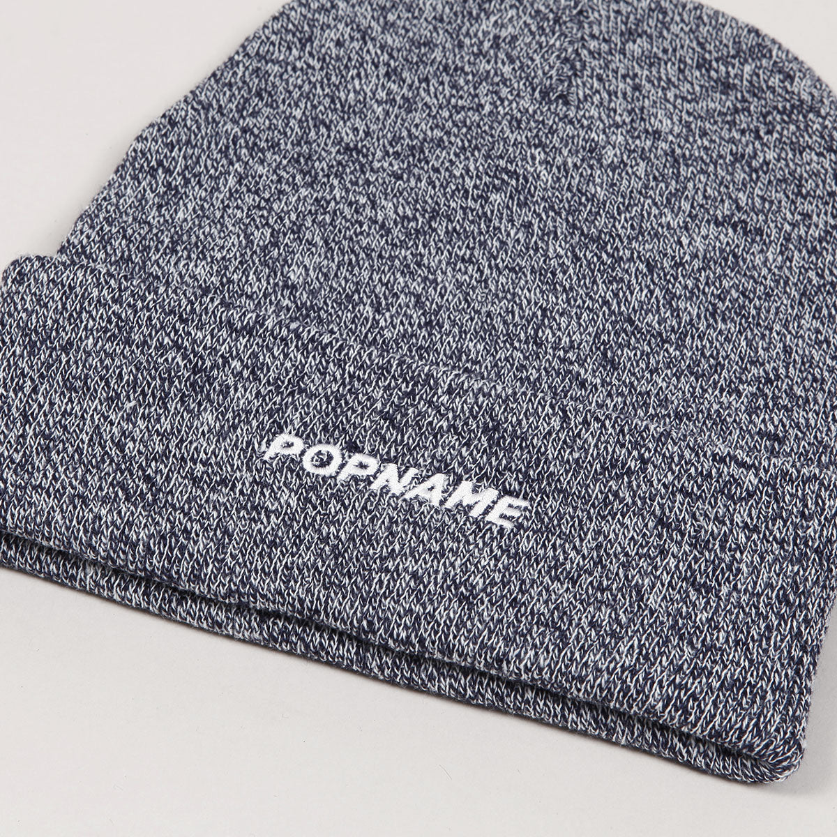 Popname Basic Logo Beanie Navy Heather