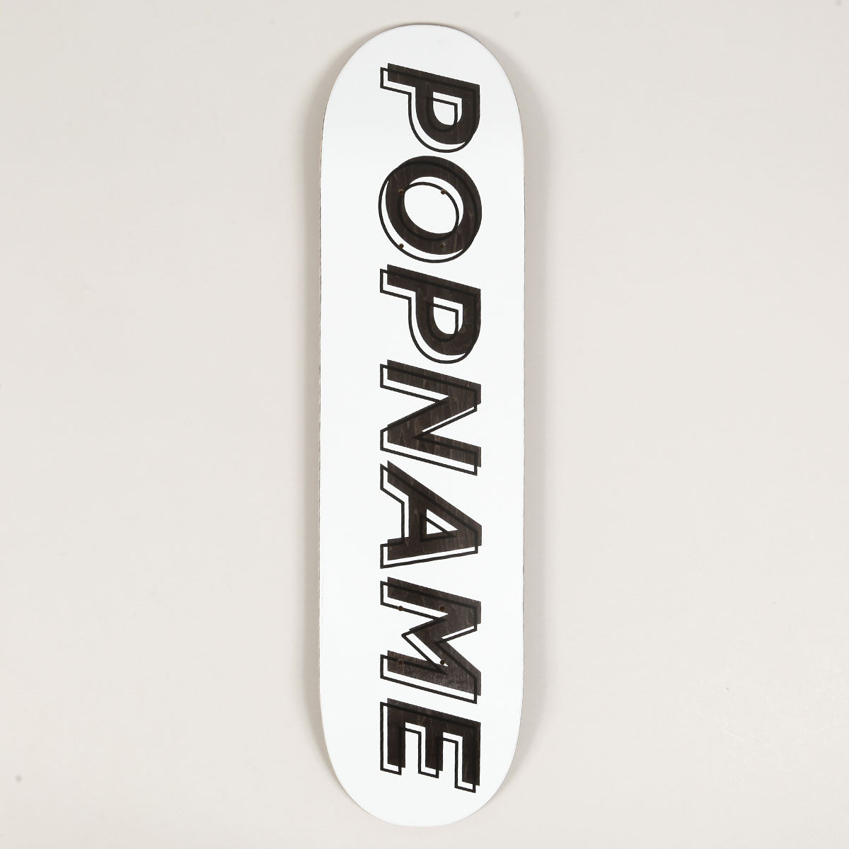 Popname Cut Logo Deck Black 8.0