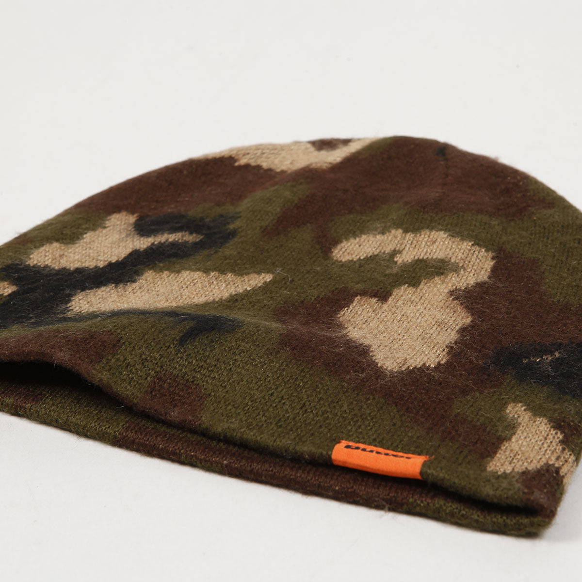 Butter Goods Mohair Skully Beanie Camo Orange