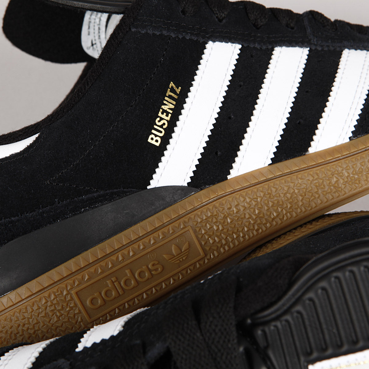 Adidas Busenitz Black White Gold Gum