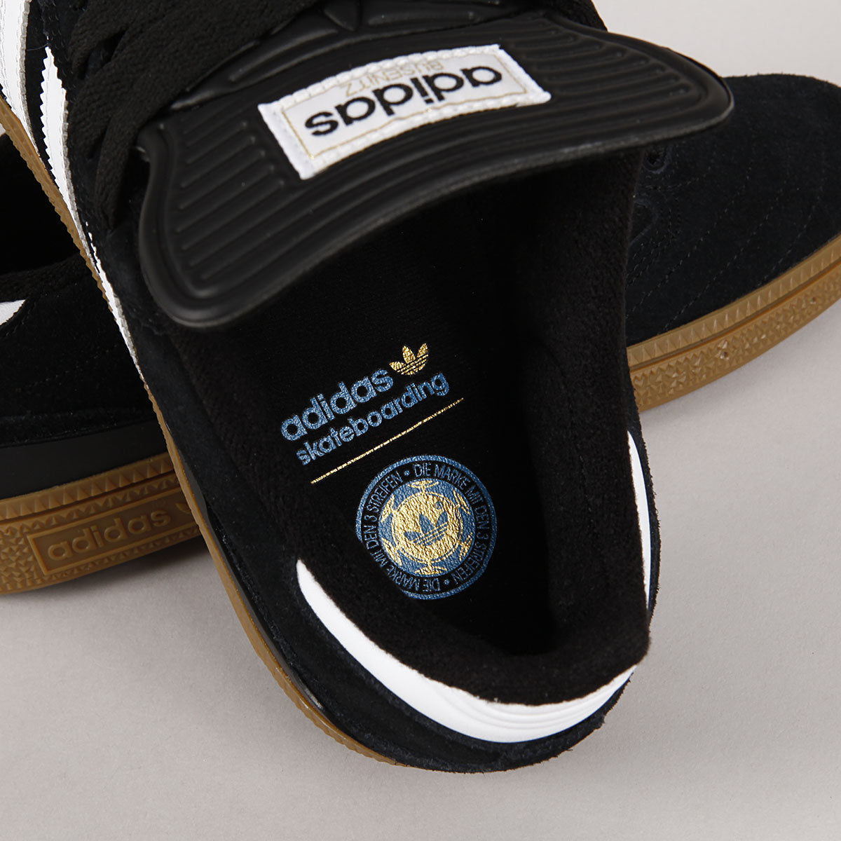 Adidas Busenitz Black White Gold Gum