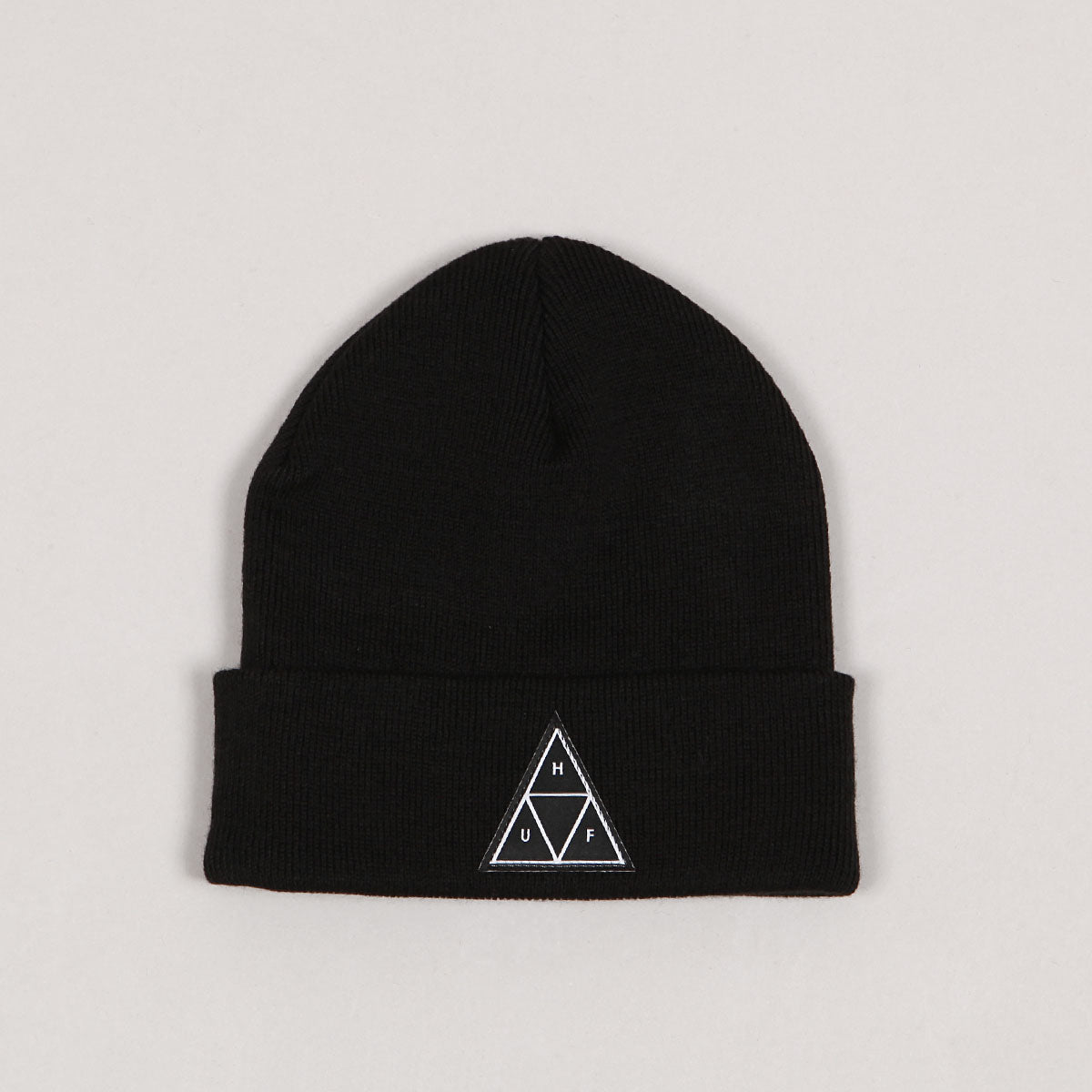 HUF Triple Triangle Cuff Beanie Black