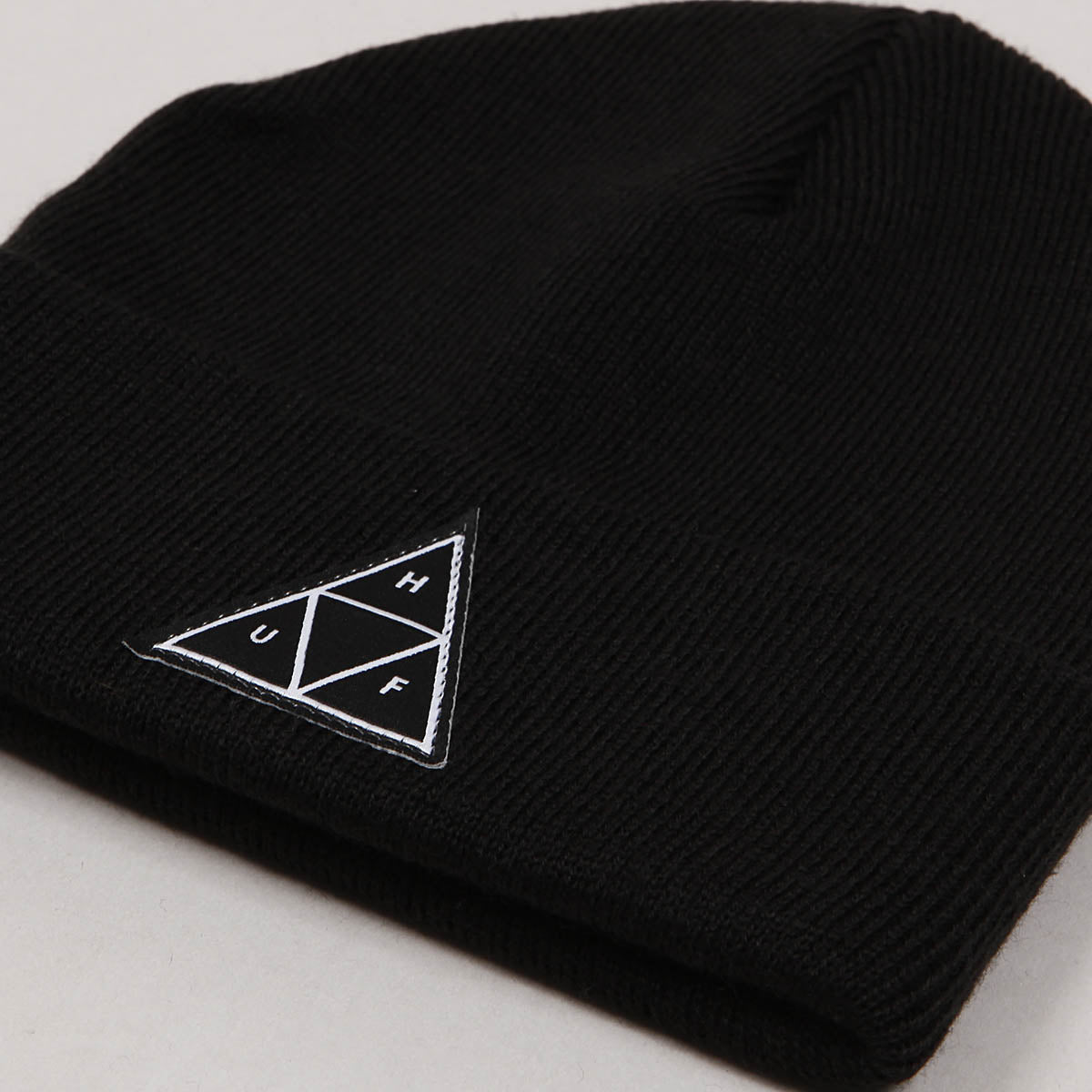 HUF Triple Triangle Cuff Beanie Black