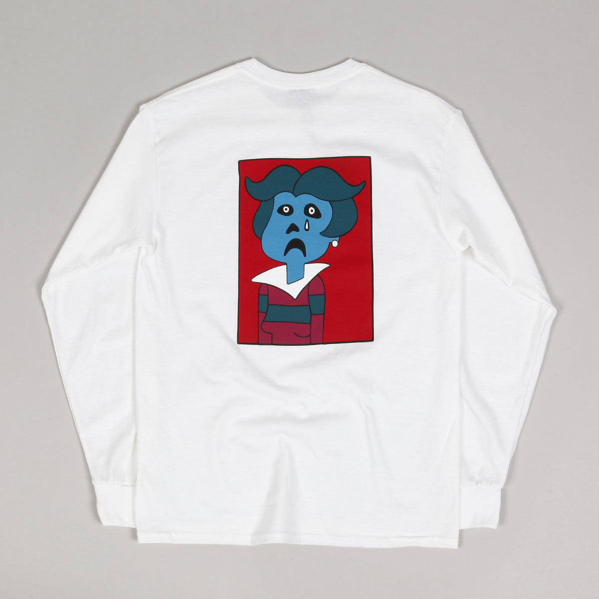 Tired Sad Karen LS Tee White