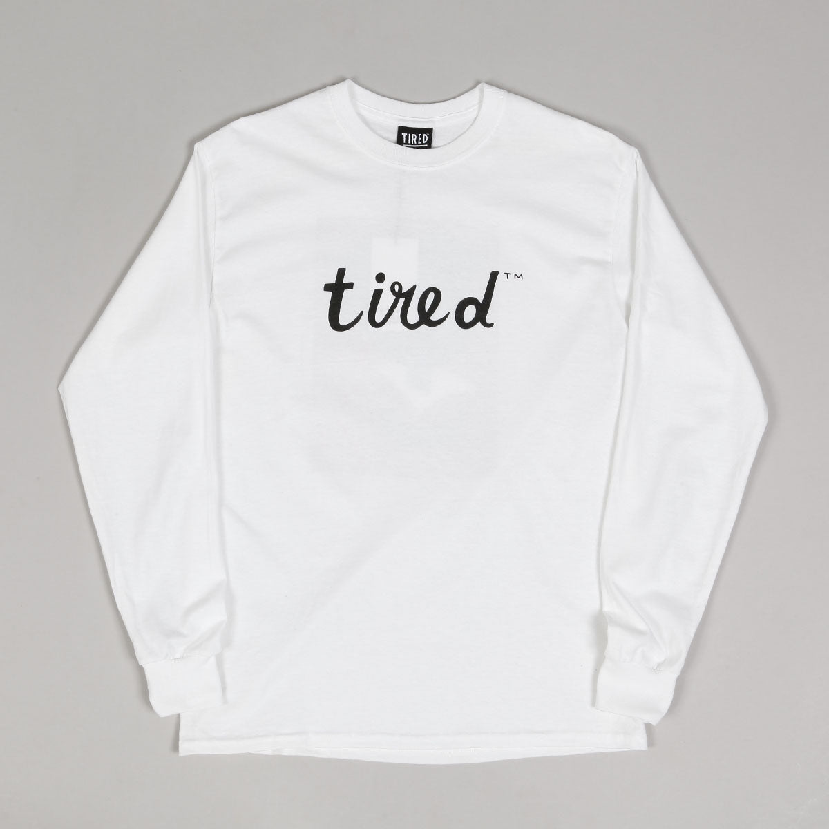 Tired Sad Karen LS Tee White