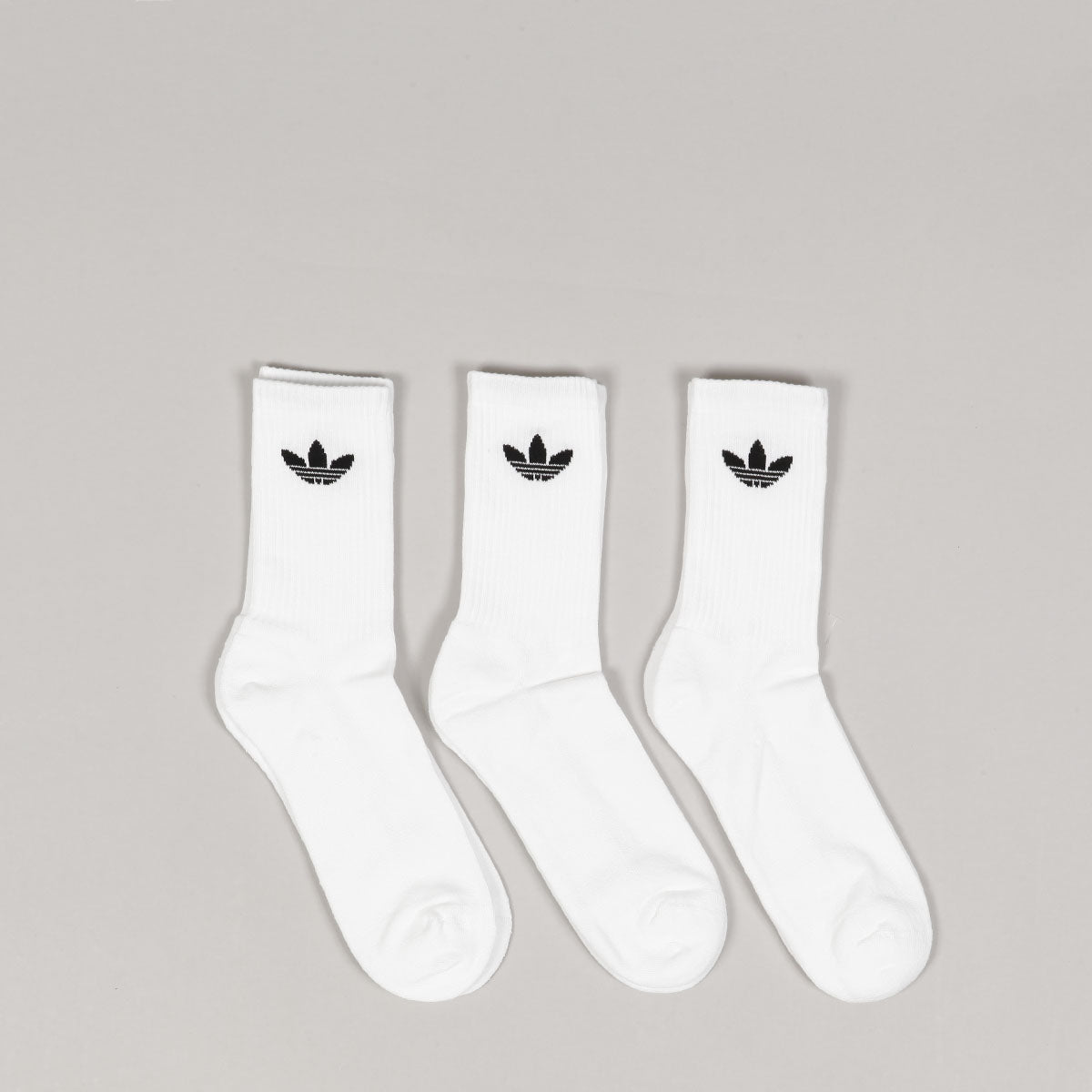 Adidas 3Pack Cush Mid Cut Crew Socks White