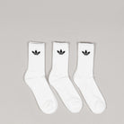 Adidas 3Pack Cush Mid Cut Crew Socks White