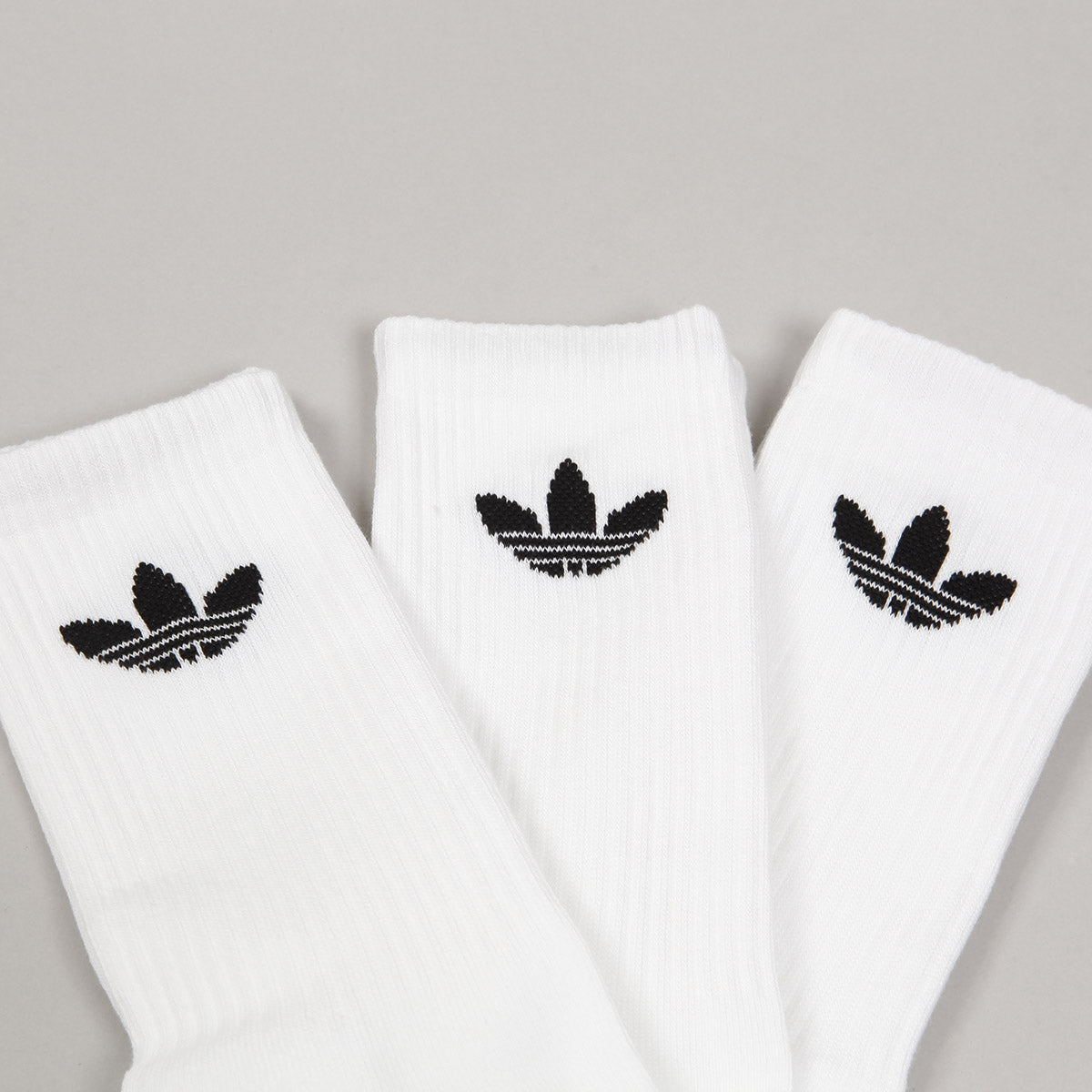 Adidas 3Pack Cush Mid Cut Crew Socks White