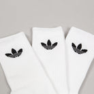 Adidas 3Pack Cush Mid Cut Crew Socks White