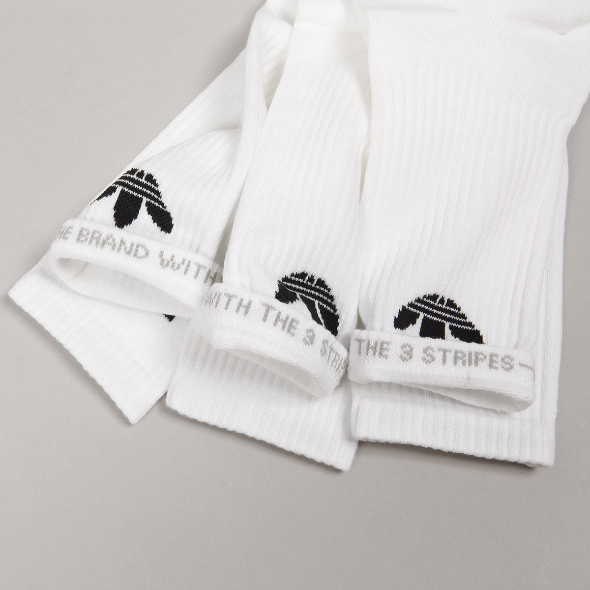 Adidas 3Pack Cush Mid Cut Crew Socks White