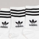 Adidas 5Pack Mid Cut Crew Socks White Black