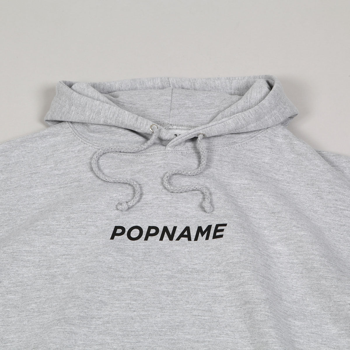 Popname Basic Logo Hoodie Heather Grey