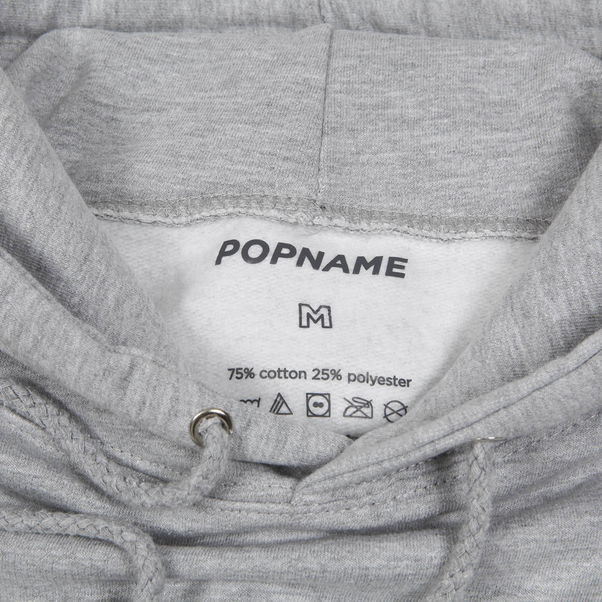 Popname Basic Logo Hoodie Heather Grey