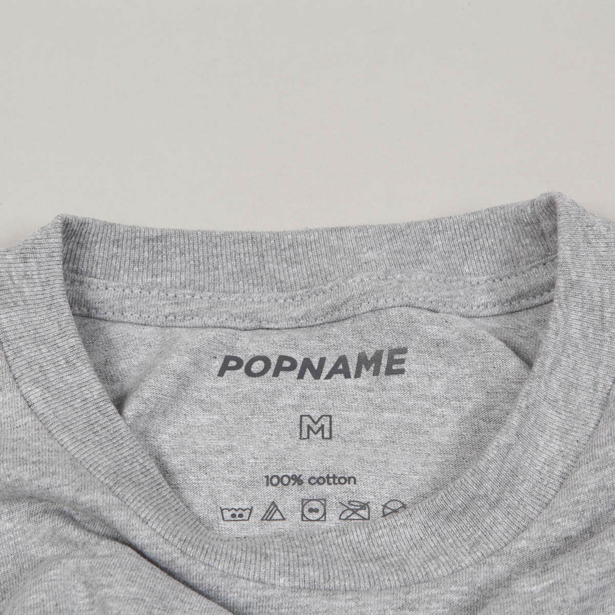 Popname Basic Logo Tee Grey Black