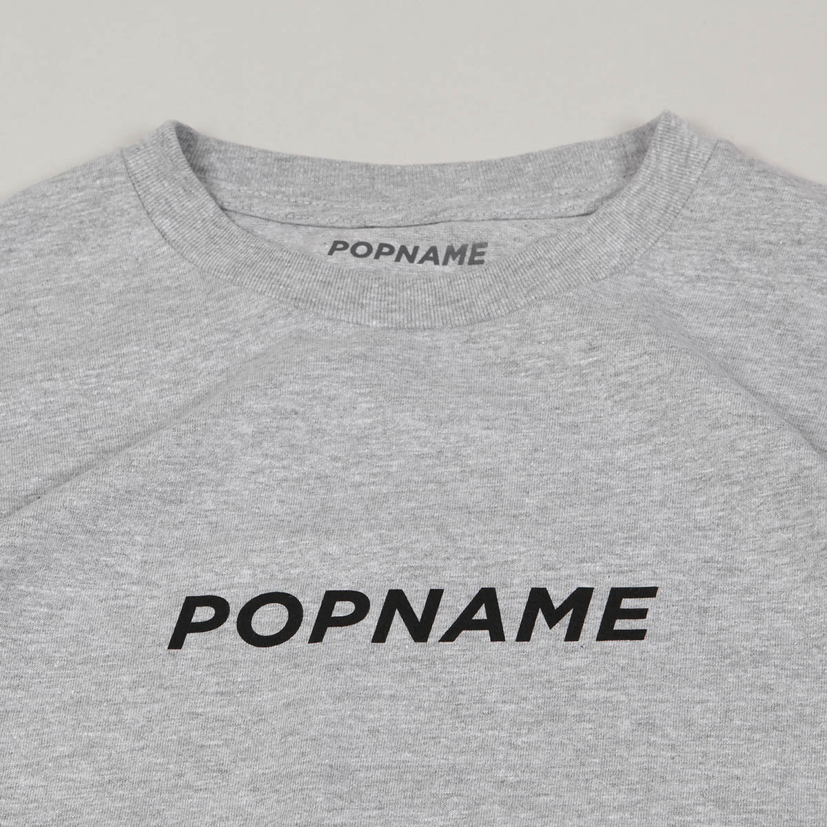 Popname Basic Logo Tee Grey Black