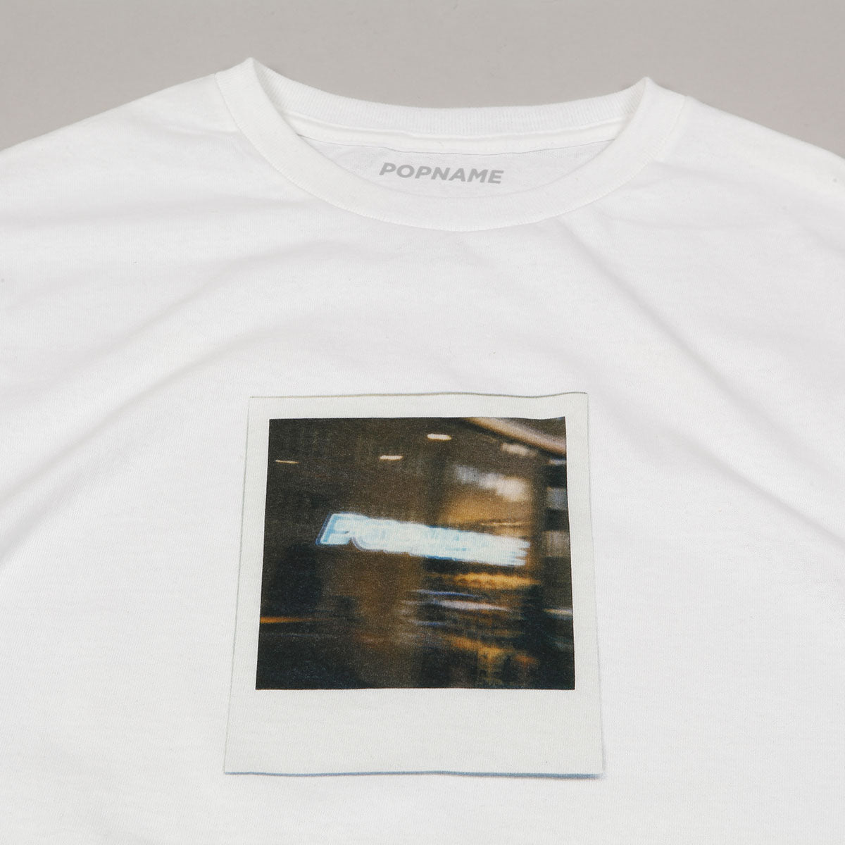 Popname Polaroid Logo Tee White