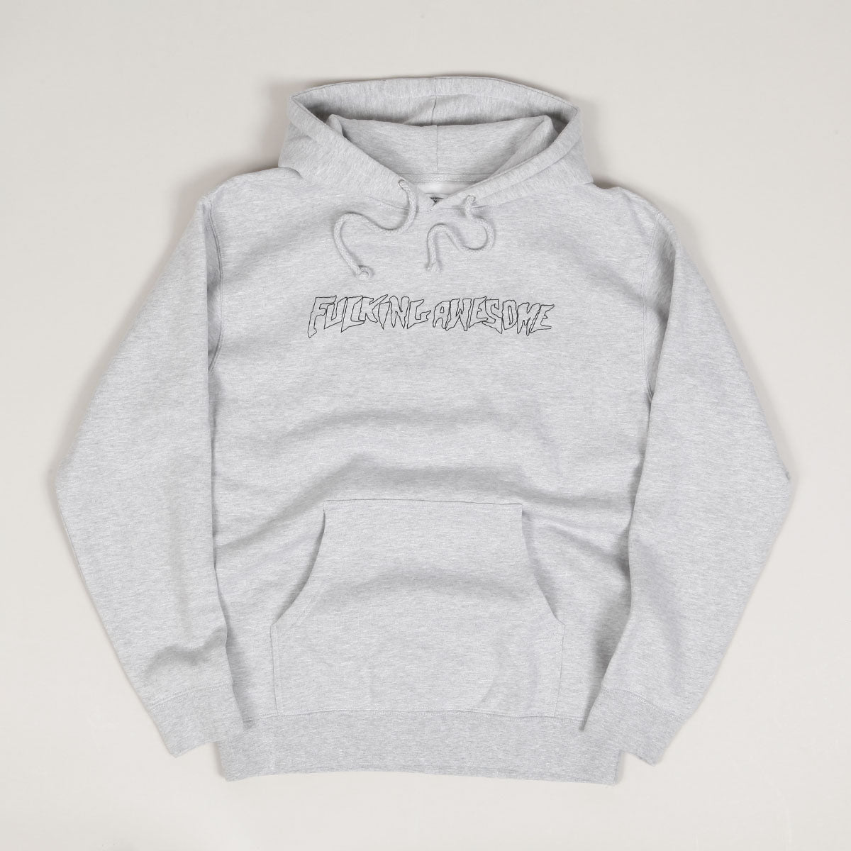 Fucking Awesome Outline Stamp Hoodie Grey