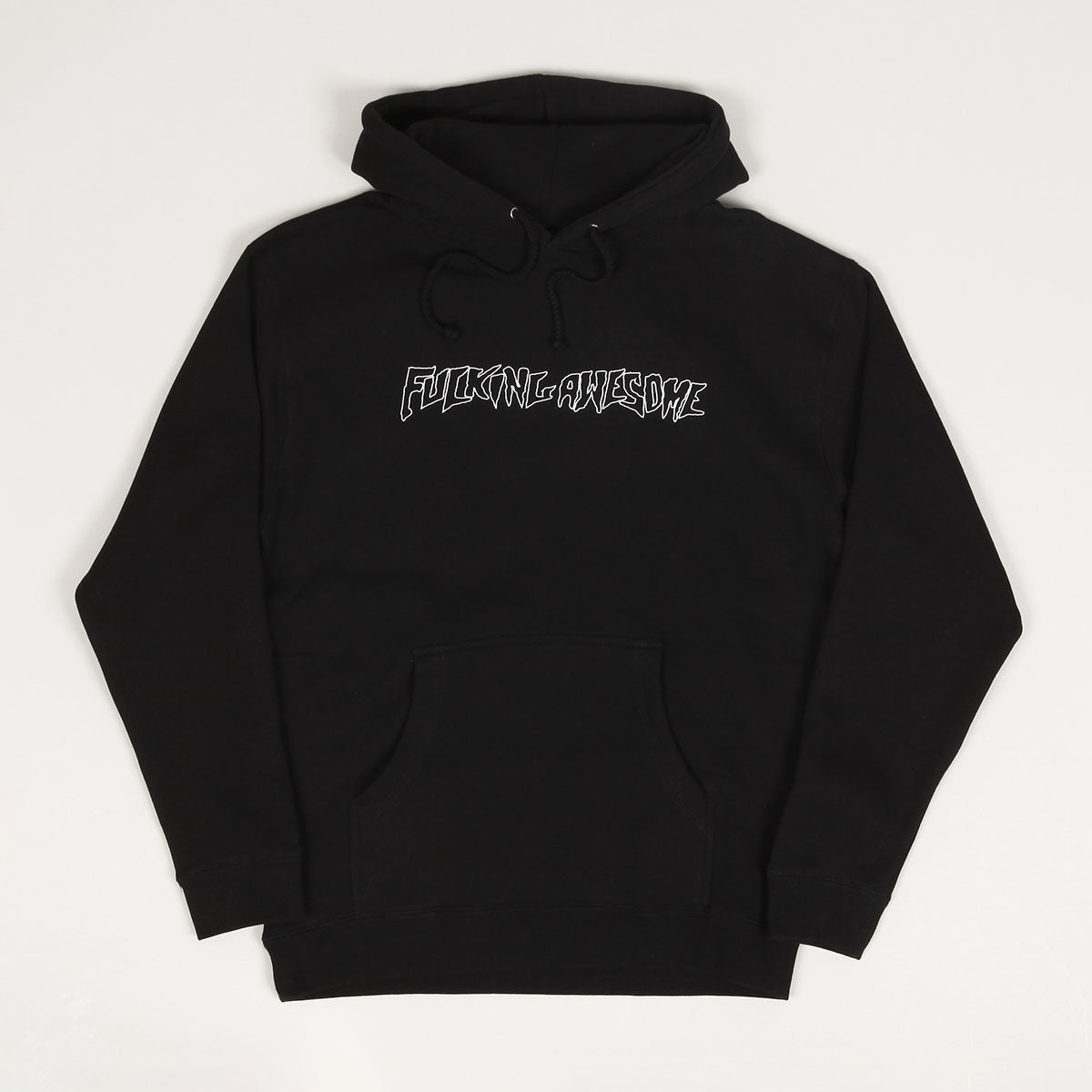 Fucking Awesome Outline Stamp Hoodie Black