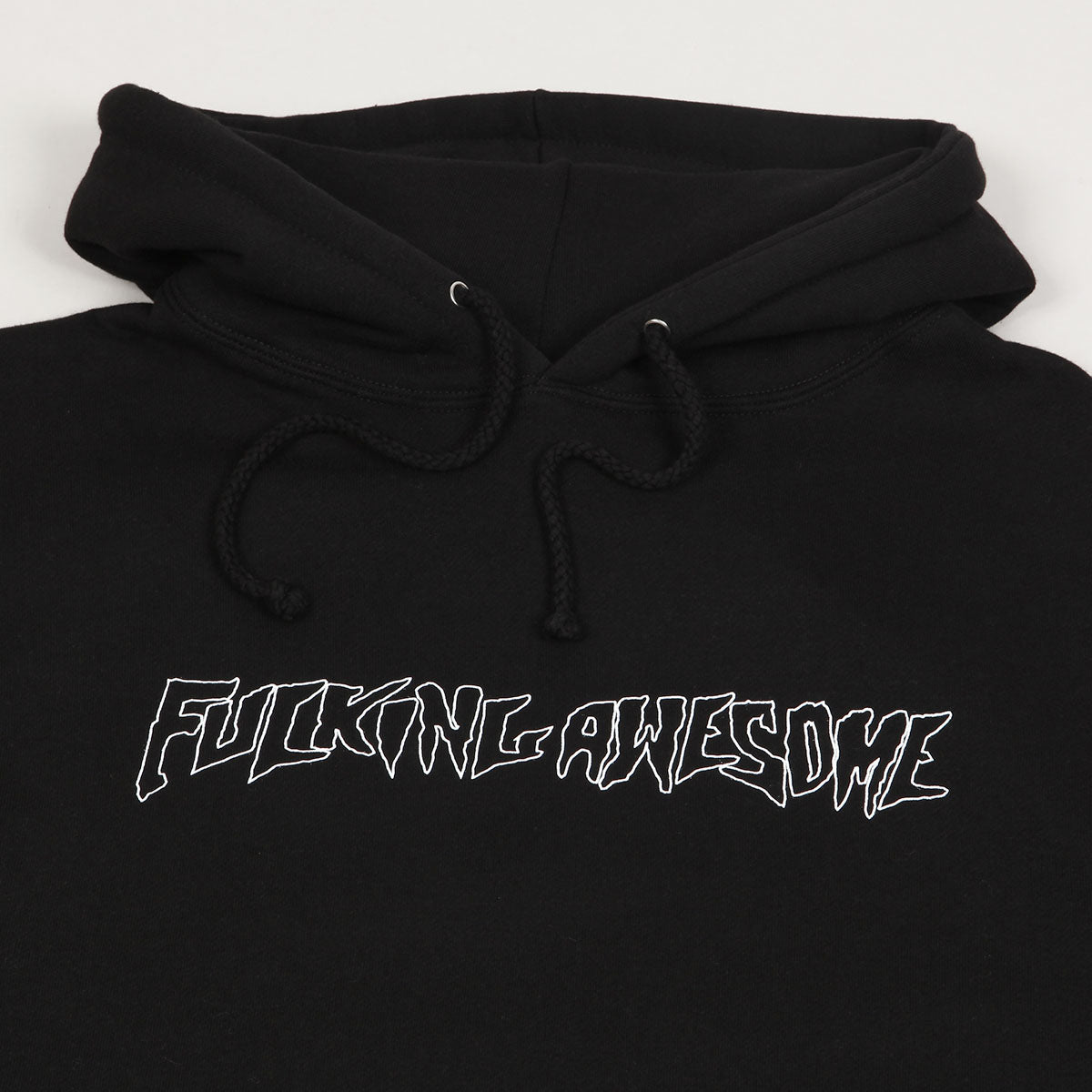 Fucking Awesome Outline Stamp Hoodie Black