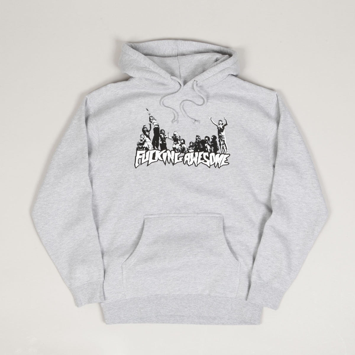 Fucking Awesome Hug The Earth Hoodie Heather Grey