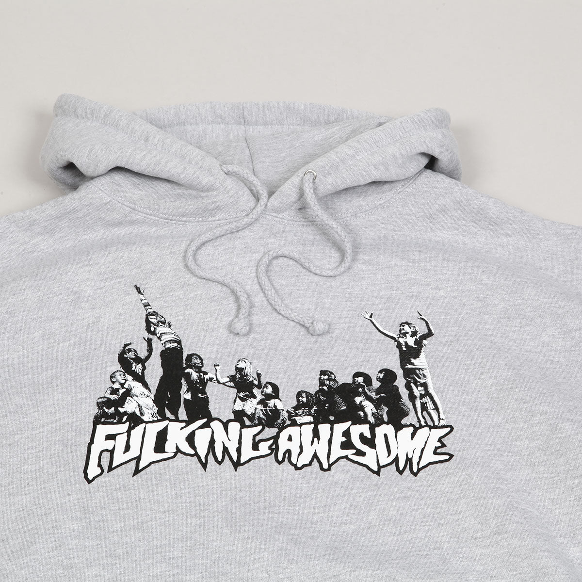 Fucking Awesome Hug The Earth Hoodie Heather Grey