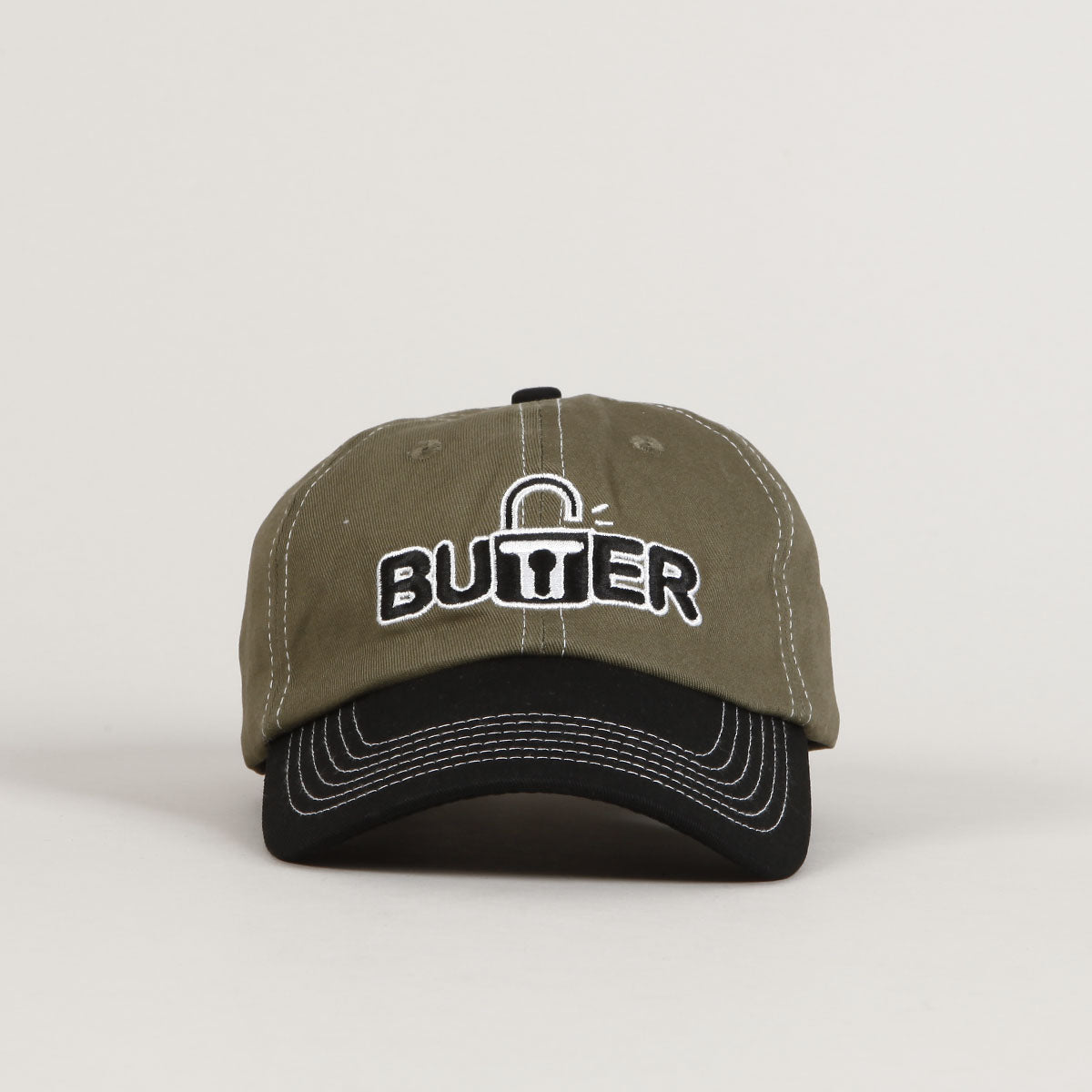 Butter Goods Lock Cap Army Black