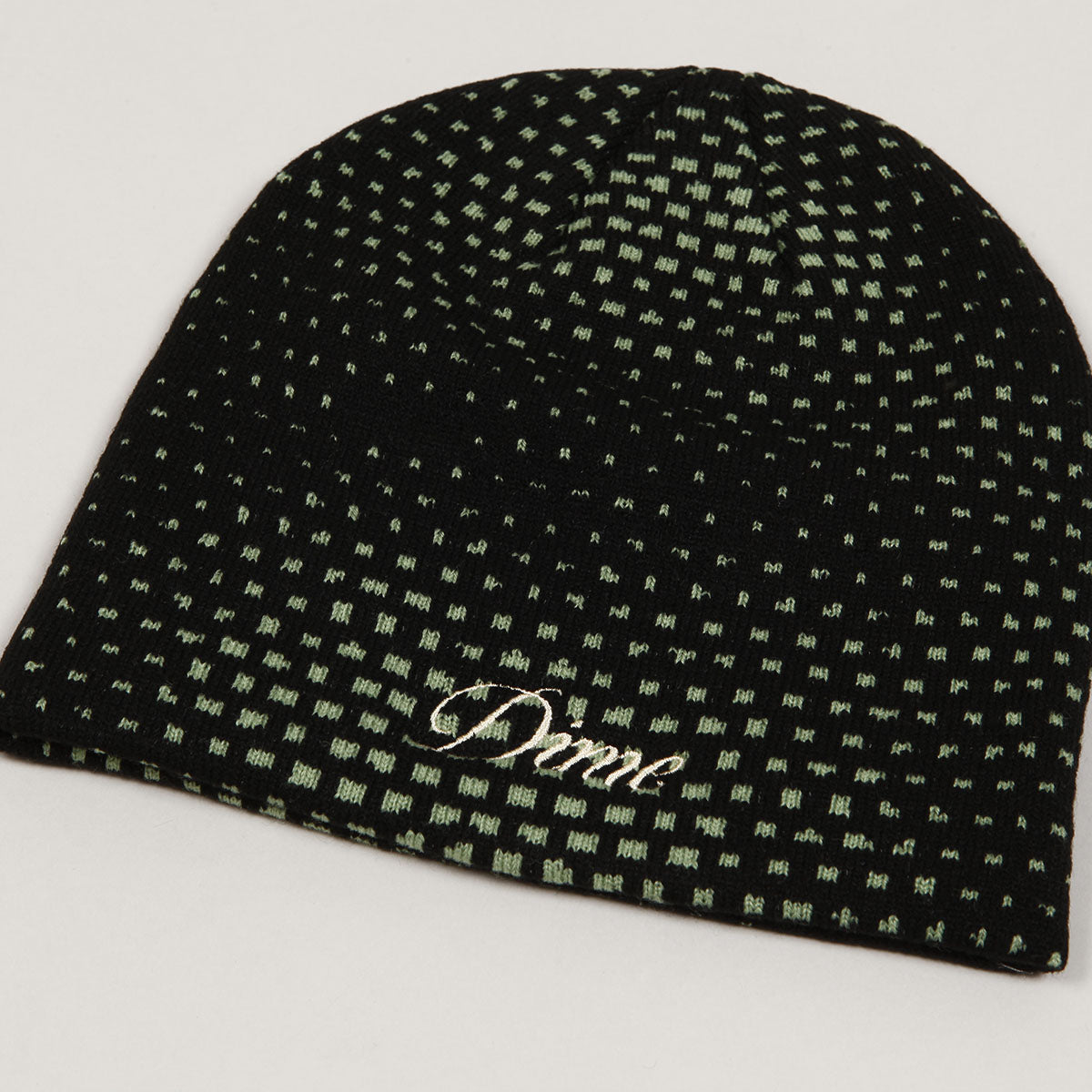 Dime Pixel Skully Beanie Black