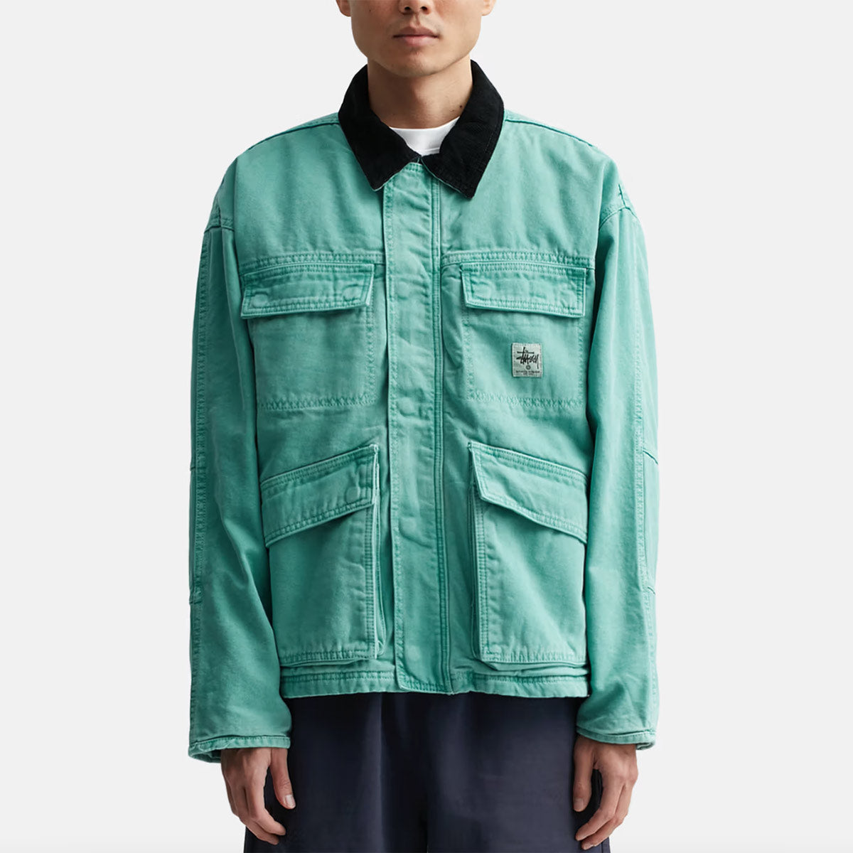 Stussy Washed Shop Jacket Teal – POPNAME