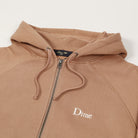 Dime Classic Small Logo Zip Hoodie Canyon Brown