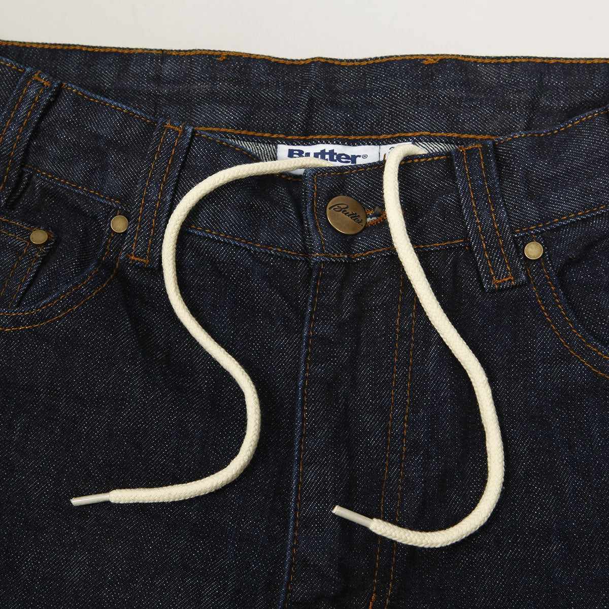 Butter Goods x Johnston Bull Pants Raw Indigo
