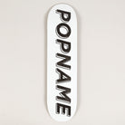Popname Cut Logo Deck Black 8.0