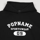Popname Sportswear Hoodie Black White